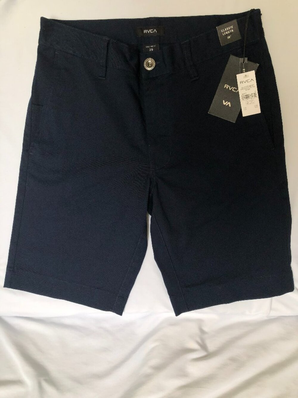 RVCA Week-End Stretch Navy Blue Shorts Size 29